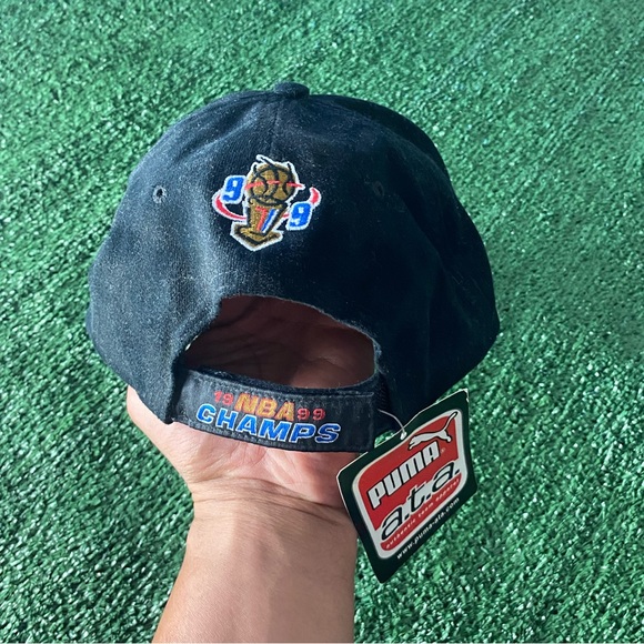 vintage 1999 DS San Antonio Spurs NBA Champions Puma Strapback Hat NWT Cap - Picture 3 of 11